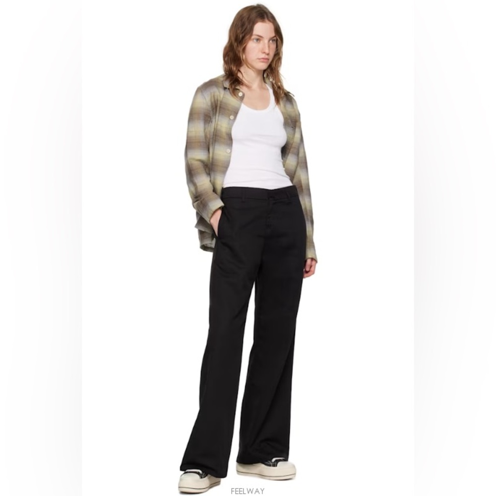 NWT RE/DONE  Super Wide Trouser Black Women's Size 32 Office Casual Classic $350